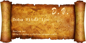 Doba Vitális névjegykártya